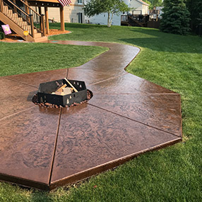 Cleaned Stamped Concrete Patio